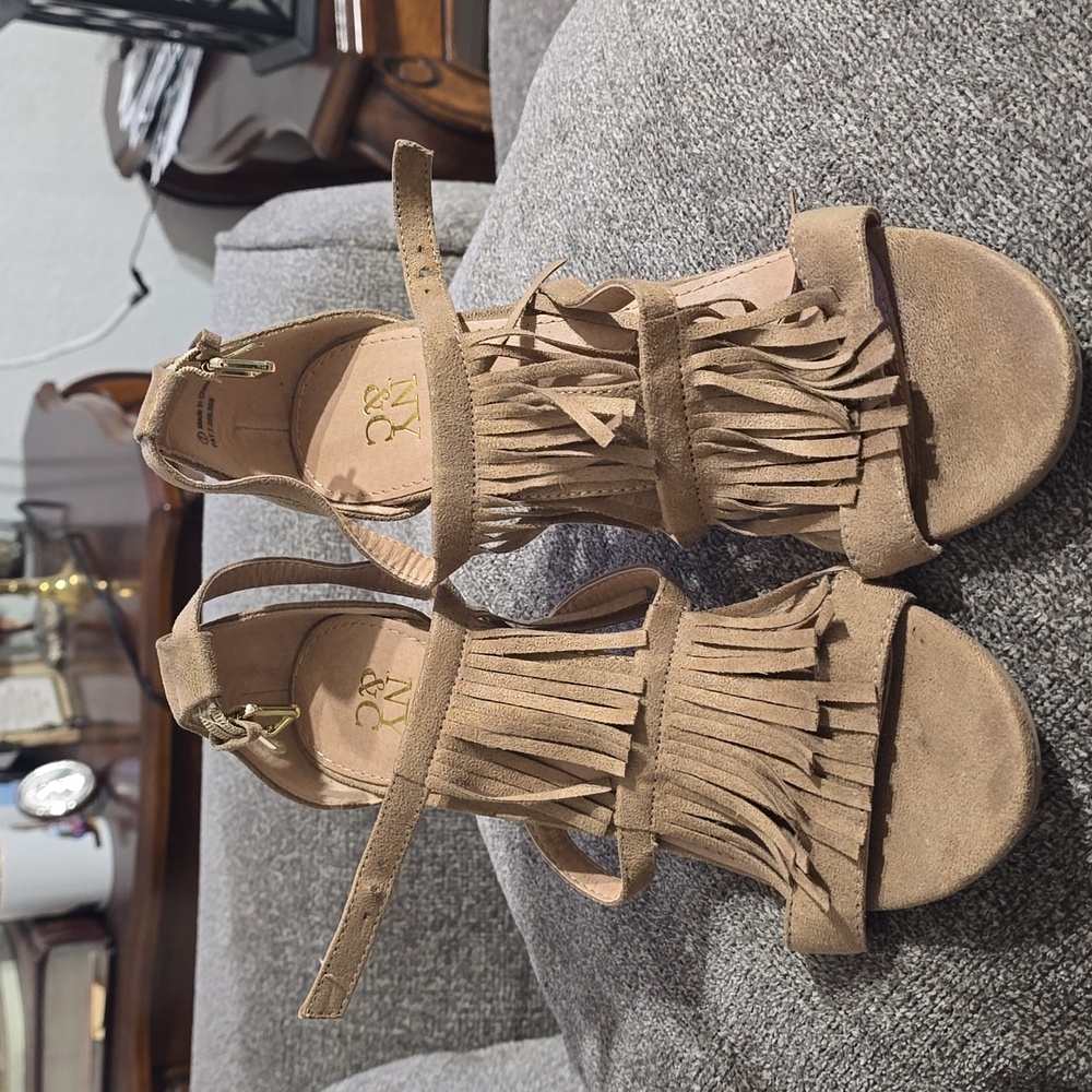 Tan Suede Sandal
